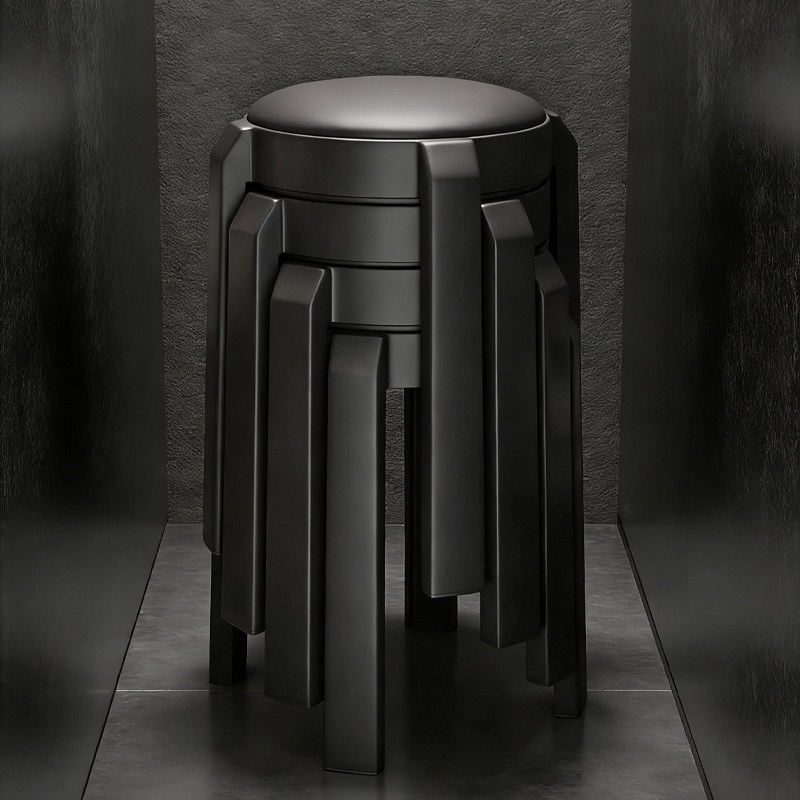 塑料凳子家用软包可叠放加厚结实耐用轻奢高级感圆凳子备用高椅子,住宅家具,其它凳子,淘宝优惠券,粉丝福利购,淘宝优惠卷