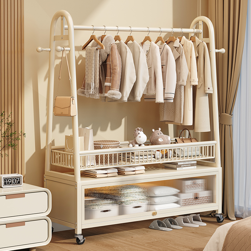 乔缇娜落地挂衣架卧室内家用衣帽架可移动挂衣服架防尘收纳晾衣架