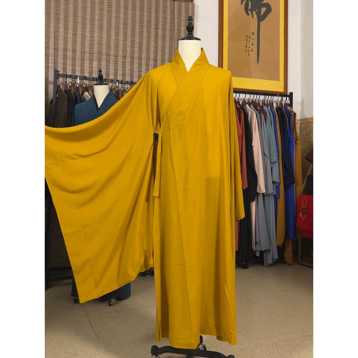 优选僧服大袖海青居士服精品进口丝男女禅修不透皈依服日本丝广袖