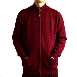 喇嘛服装秋冬西藏和尚服加绒毛衣外套冬季打底出家人居士上衣僧衣