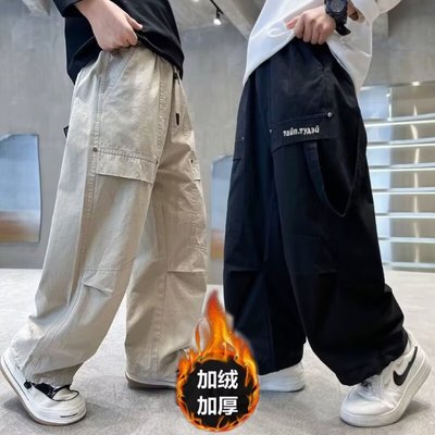 男童春秋款工装裤宽松休闲长裤