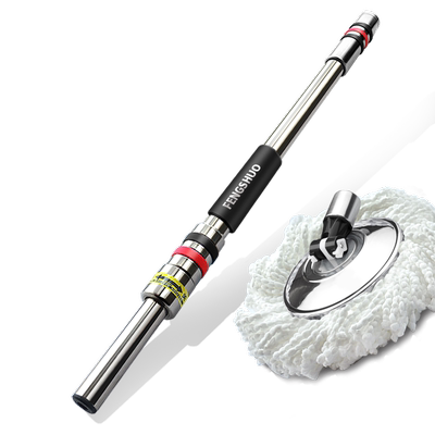 旋转拖把杆通用不锈钢单杆配件