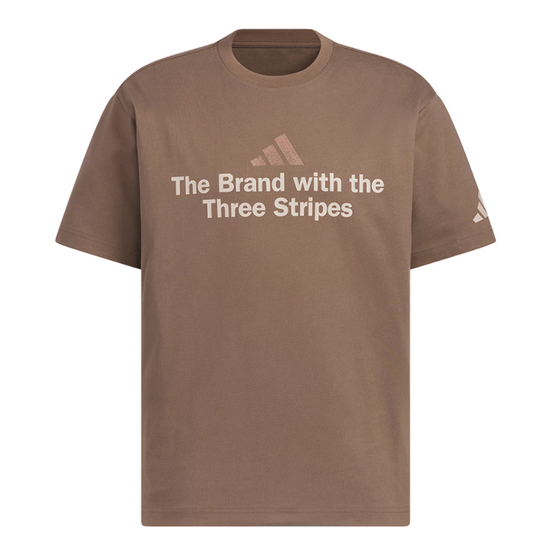 【自营】adidas阿迪达斯男子字母印花半截袖休闲短袖T恤 KF0123