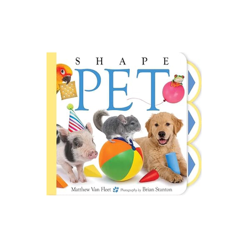 【自营】预售 英文原版 Shape Pet 动物的形状 Matthew Van Fleet 趣味动物形状启蒙认知 精装纸板操作机关书 益智游戏触摸翻翻书