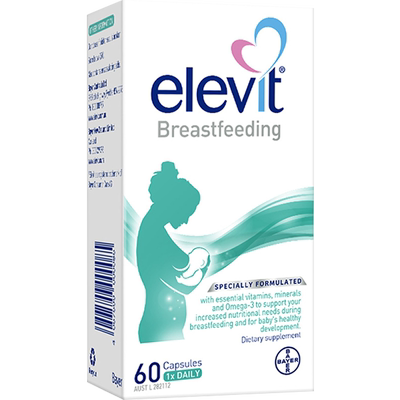 【自营】澳洲elevit爱乐维哺乳期产后维生素DHA叶黄素钙铁锌60片