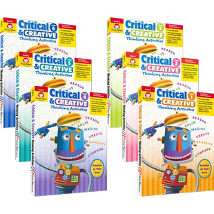 【自营】Evan-Moor Critical Creative Thinking Activities 美国加州教辅 批判创造性思维训练 1-6年级 6-12岁 英文原版进口