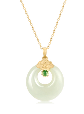 DAISYBEAUTY祥云平安扣玉石项链