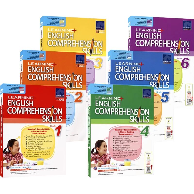 【自营】新加坡学习系列阅读理解1-6年级 SAP Learning English Comprehension Skills 英语阅读理解 小学练习 阅读技巧 英文原版