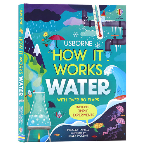 【自营】Usborne水是如何工作的英文原版绘本How It Works Water儿童趣味科普知识百科纸板图画翻翻书儿童科学读物童书精装进口书