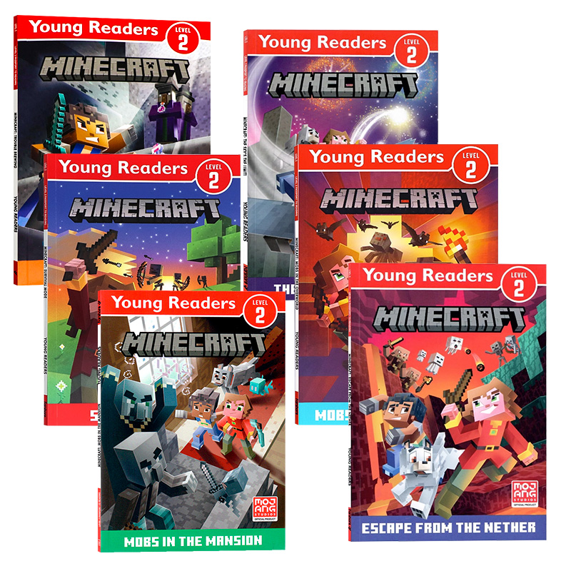 【自营】Minecraft Young Readers Level 2 我的世界分级读物2级6册 英文原版逃离幽冥生存模式儿童冒险游戏故事书 青少年英语阅读