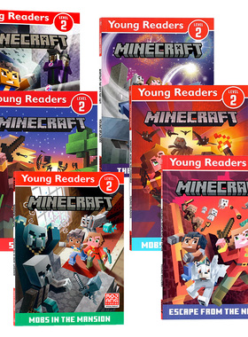 【自营】Minecraft Young Readers Level 2 我的世界分级读物2级6册 英文原版逃离幽冥生存模式儿童冒险游戏故事书 青少年英语阅读
