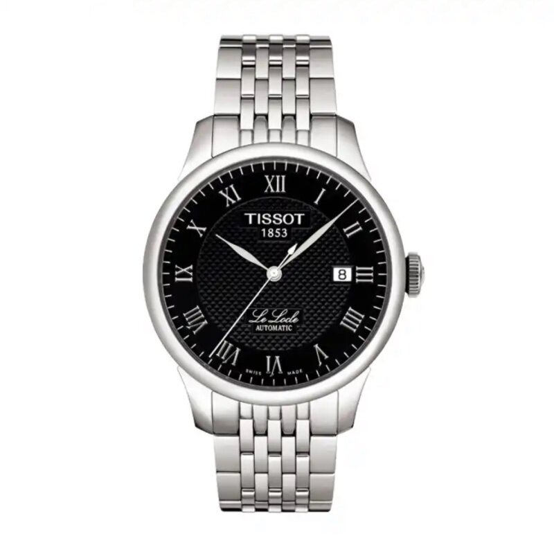 【自营】中古99新天梭1853/经典力洛克/39.3mm/黑盘钢带/男士手表
