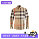 大格子单排扣长袖 衬衫 博柏利男士 条纹翻领经典 自营 BURBERRY