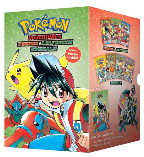 【自营】预售 宝可梦  Pokemo Adventures FireRed and LeafGreen / Emerald Box Set: Includes Vols. 23-29  英文原版
