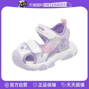 【自营】巴布豆女童凉鞋夏季2025新款包头鞋宝稳步鞋女孩学走步鞋