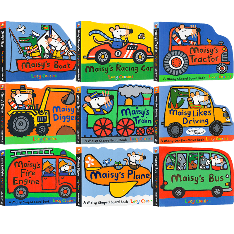 【自营】Maisy 小鼠波波交通工具纸板书 12册套装 英文 儿童英语图画 Maisy's Train/Boat/Plane/Tractor