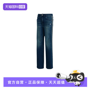 自营 女牛仔长裤 阿迪达斯新年款 微喇运动裤 KT3174 水洗修身