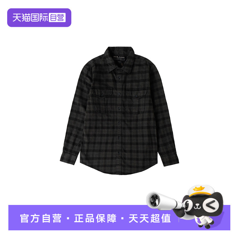 【自营】FILSON阿拉斯砍法兰绒长袖衬衫男士8oz常规版型格子上衣 - 实物图