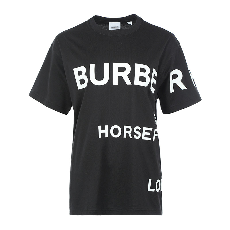 burberry/博柏利女士horseferry印花宽松棉质圆领短袖t恤