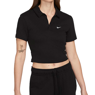 【自营】NIKE耐克女子运动短袖T恤透气针织上衣POLO衫DV7885-010