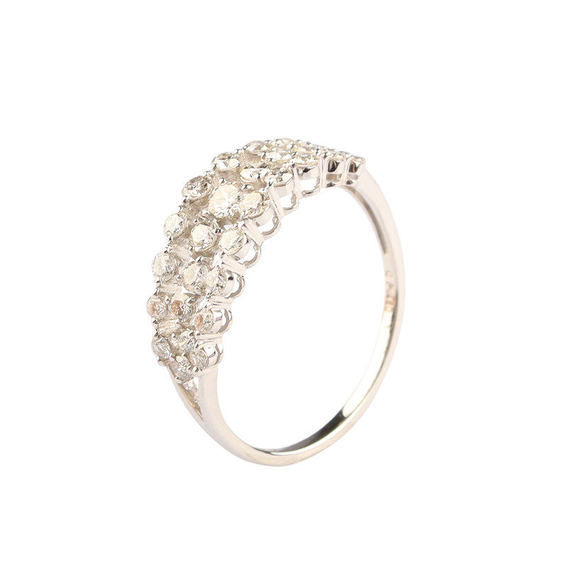 【自营】中古95新日本进口商品群镶钻石铂金950钻石50号戒指