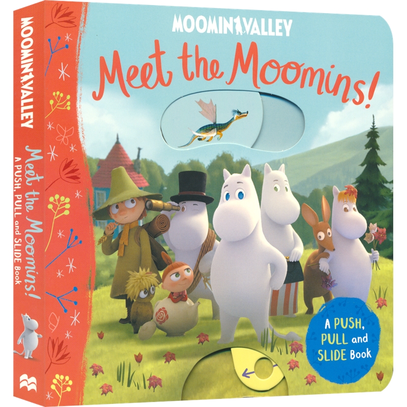 【自营】Moomin Valley Meet The Moomins!  姆明山谷 遇见姆明 推拉机关操作书 芬兰3D动画改编 幼儿启蒙读物  纸板绘本 英文原版