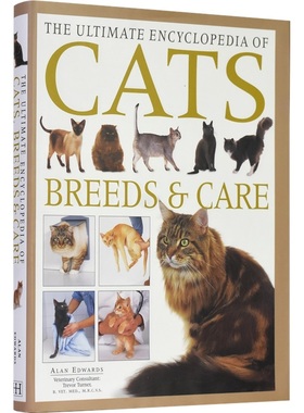 【自营】The Ultimate Encyclopedia of Cats - Breeds and Care猫咪图解百科全书 护理喂养知识 精装大开本儿童课外读物 英文原版
