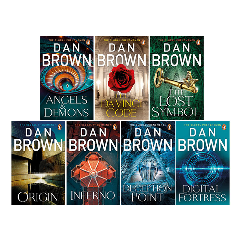 【自营】预售 丹布朗系列 7本套装 英文原版 Dan Brown 达芬奇密码 地狱 天使与魔鬼 骗局 数字堡垒 起源 失落的秘符