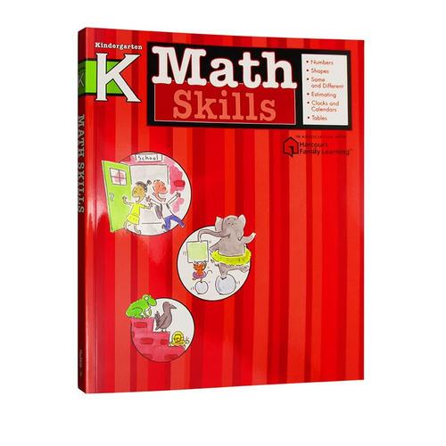 【自营】孤品清仓 Flash Kids 英文原版 Harcourt Family Learning Math Skills: Grade Math Skills: Grade K 数学提高测试练习