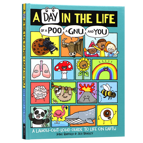 【自营】现货 地球上的爆笑生活英文原版绘本 A Day in the Life of a Poo a Gnu and You儿童趣味知识科普百科图画书精装进口图书