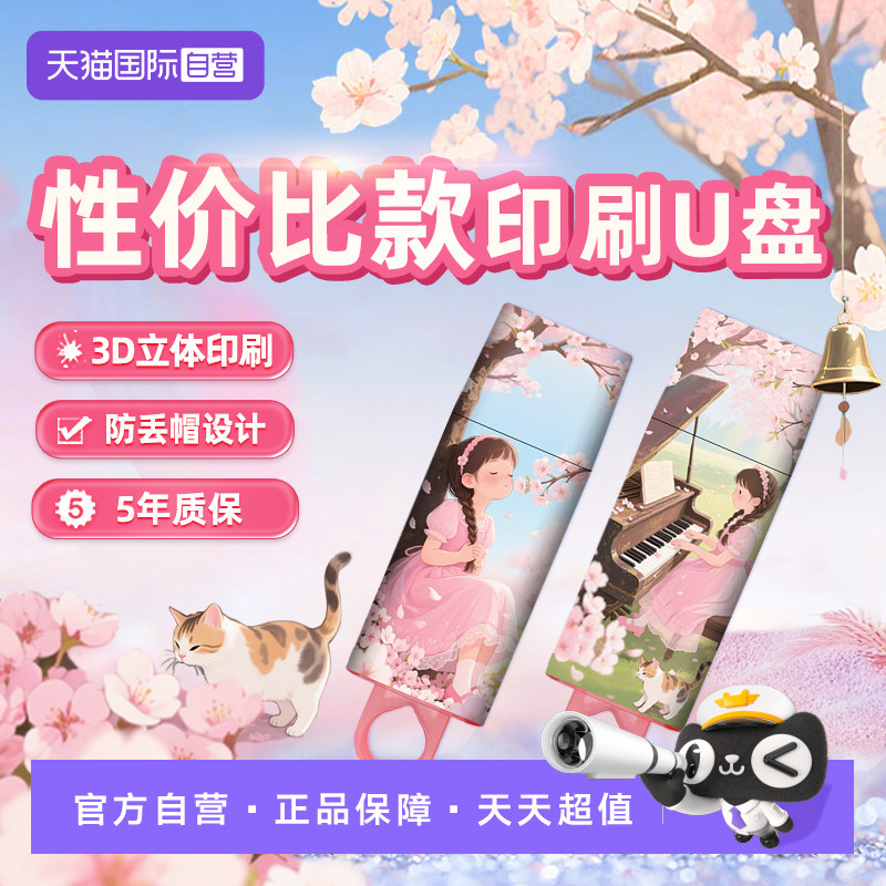 【自营】金士顿性价比款U盘车载手机电脑办公DIY少女3D立体印刷