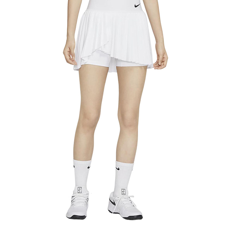 【自营】Nike耐克女子裙裤速干网球裙百褶裙透气半身裙DR6850-100 - 实物图