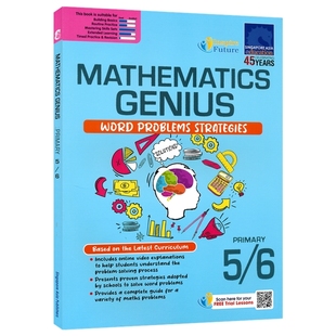 【自营】Mathematics Genius Primary 5-6 数学天才系列应用题技巧 新加坡数学 小学5-6年级 小学数学教辅 英文原版进口图书