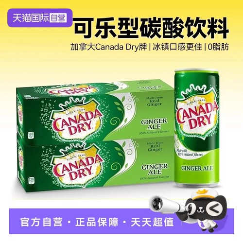 【自营】CANADA DRY姜味可乐330ml*6罐波兰进口姜汁味碳酸饮料
