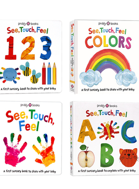 【自营】英文原版绘本 See Touch Feel 触觉视觉嗅觉感官认知 A First Sensory Book 低幼儿童早教启蒙绘本 亲子互动 内附小镜子