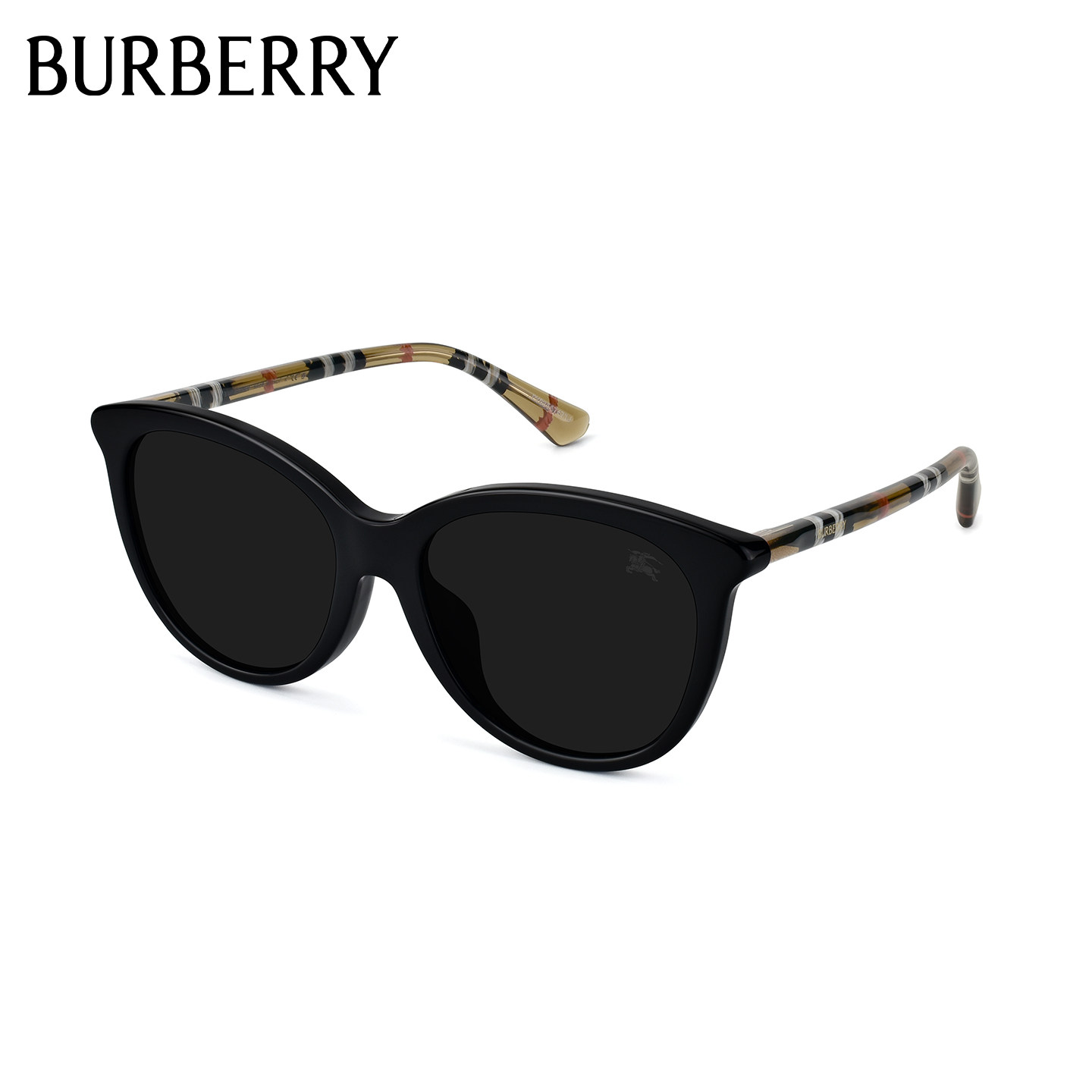 【自营】BURBERRY博柏利墨镜女复古格纹镜腿板材太阳镜男0BE4455F