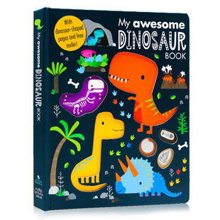 【自营】英文绘本My Awesome Dinosaur Book我的尖叫恐龙书My Awesome Alphabet Book字母书恐龙科普百科儿童启蒙创意异型纸板书