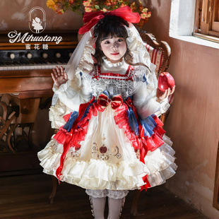 女童白雪公主裙2026新款可爱洋气公主蓬蓬裙洛丽塔cos礼服春季裙