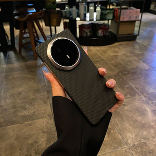 适用荣耀magicv5手机壳新款超薄凯夫拉纹理硬壳肤感MagicV3防摔单后壳无边框内置磁吸男士商务honorVs3保护套