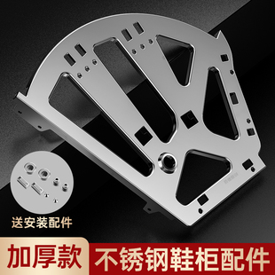不锈钢鞋柜翻斗五金配件下翻门翻转架鞋架旋转翻板单双层反斗式