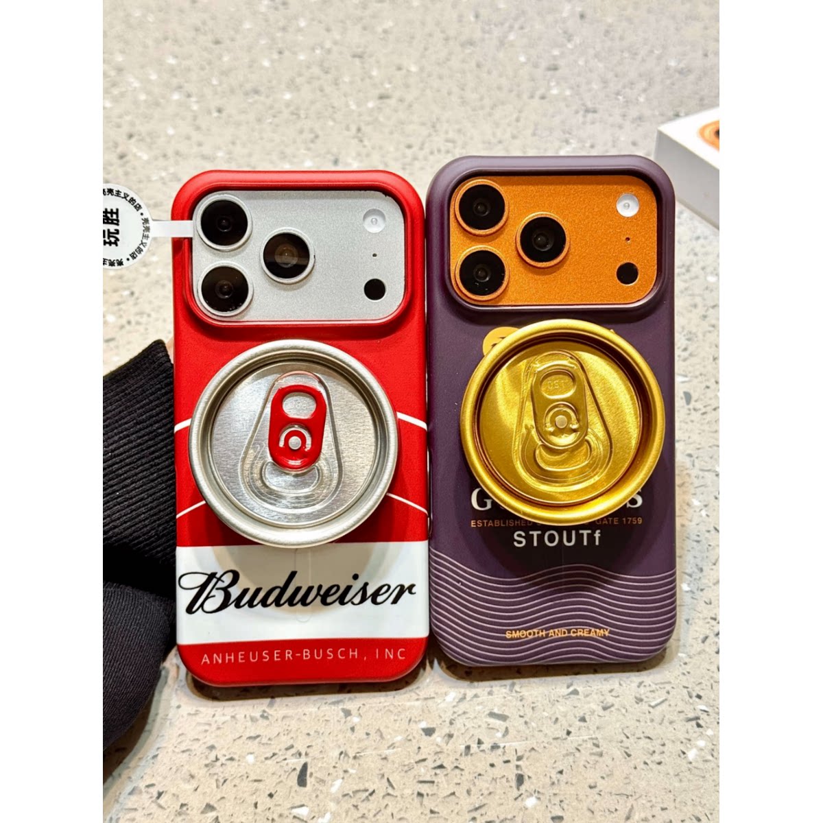 韩国ins创意啤酒易拉罐瓶盖磁吸支架适用iPhone17promax手机壳苹果15pro新款17pro菲林硬壳16pro半包17保护套