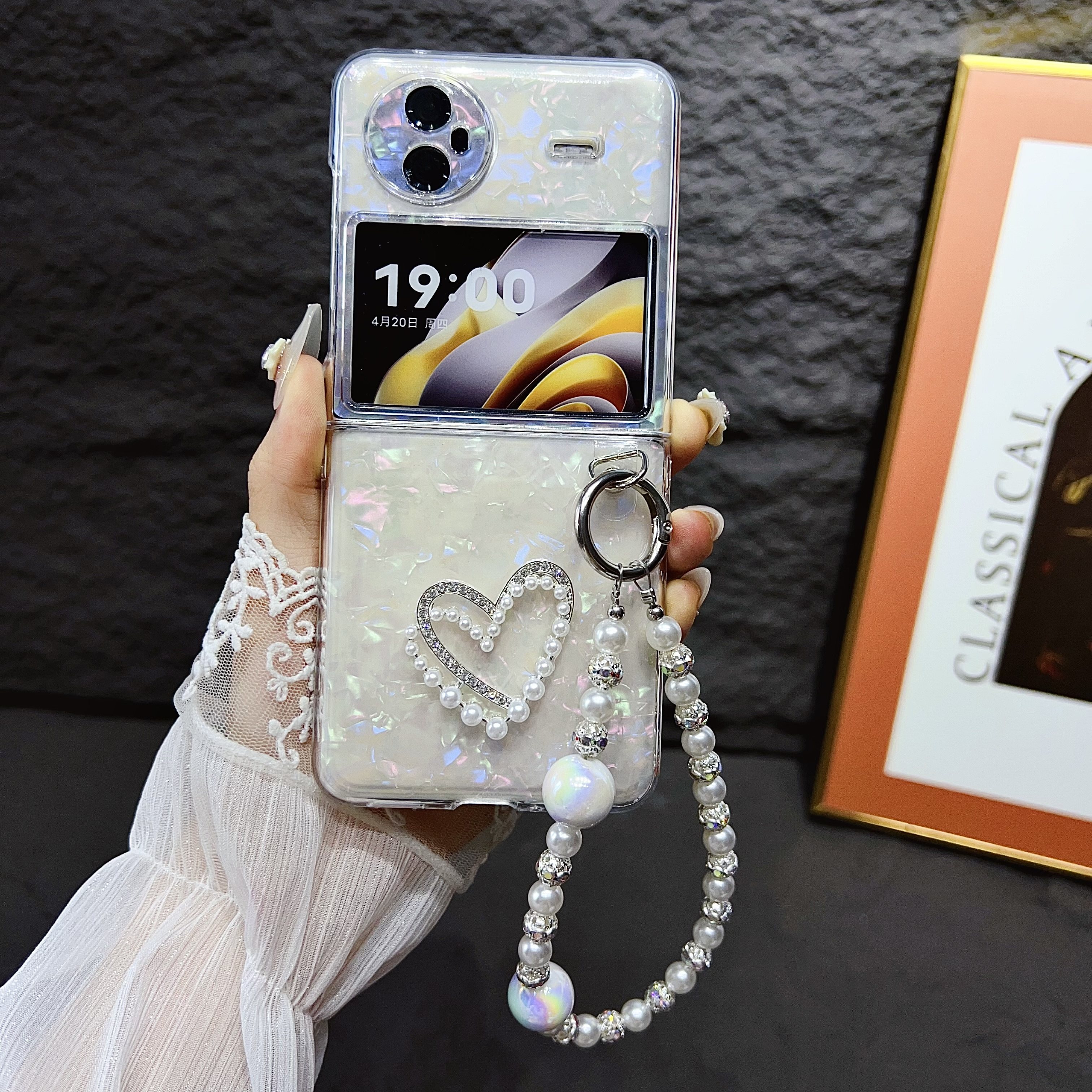 宝悍适用于vivoXFlip手机壳新款网红贝壳纹X Flip折叠屏女款手链vivo xfilp全包防摔保护套高级个性创意时尚,3C数码配件,手机保护套/壳,淘宝优惠券,粉丝福利购,淘宝优惠卷