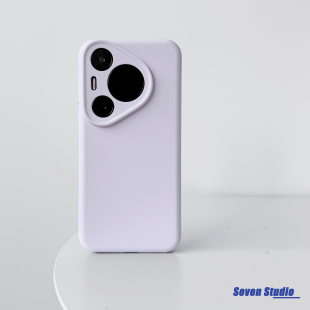 适用华为P70pro高级感软糯真液态硅胶ins淡紫色mate70手机壳P80纯色镜头全包mate60情侣保护套简约防摔套