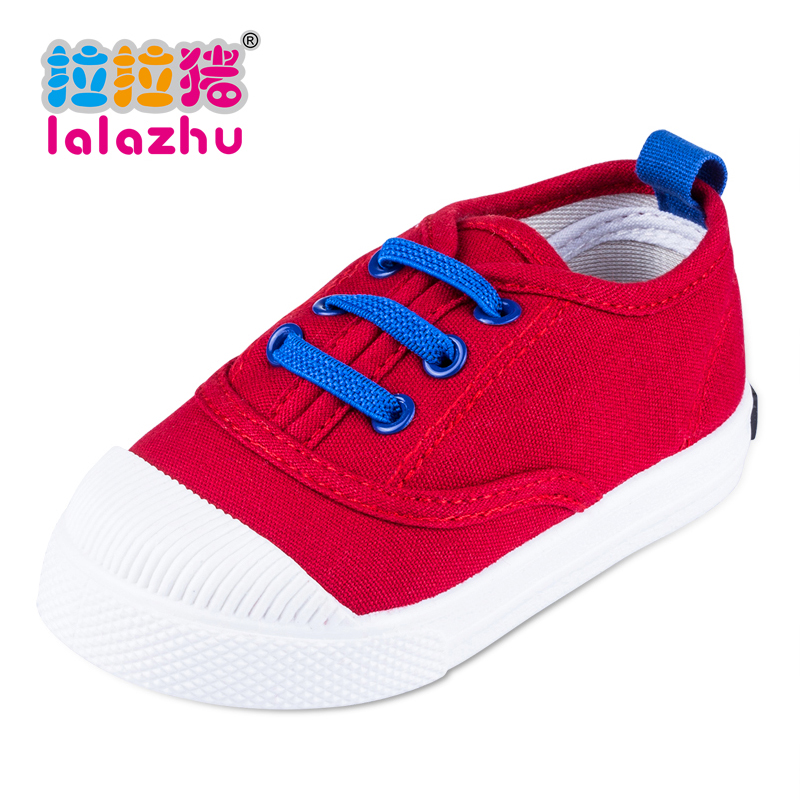 Chaussures de tennis enfants en toile suture de voiture pour printemps - semelle plastique - Ref 987345 Image 2