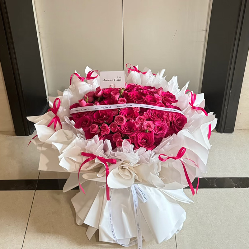 半成品花束包装壳可插99支52朵33DIY送女朋友礼物鲜花半成品花束