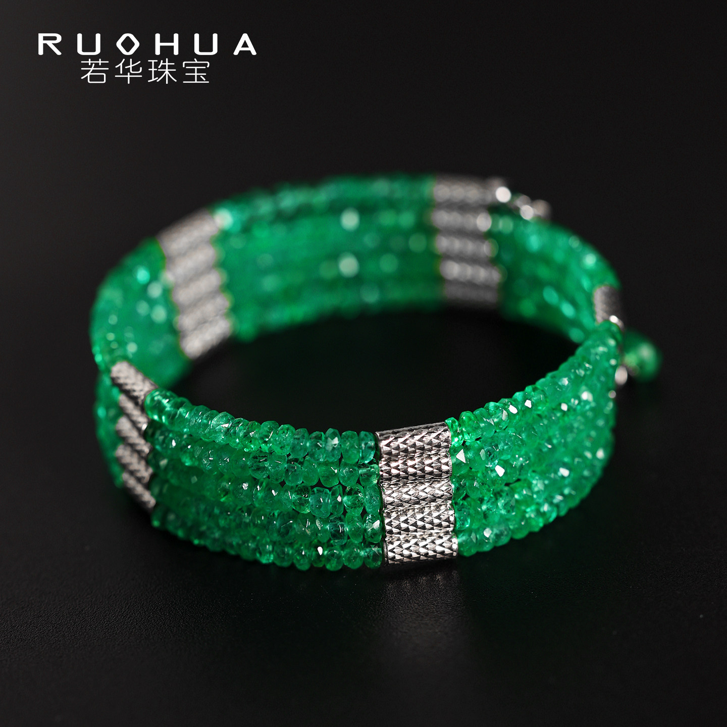 【12/20-21日进博优品会上新】若华珠宝十里 哥伦比亚祖母绿手串