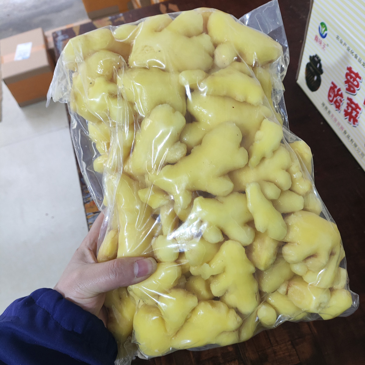 三份包邮  黄姜坨，去皮，湿姜，甜辣鲜口味，一份4.8斤_