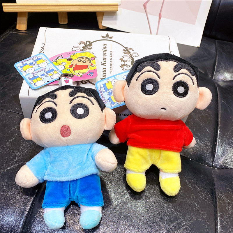 正版蜡笔小新布艺毛绒可爱钥匙扣