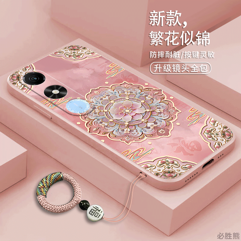 繁花似锦适用荣耀Play9c手机壳新款Play9Tpro手机壳防摔play8Tpro/8Tplay7t/6t/5t/4t磨砂活力版全包液态硅胶