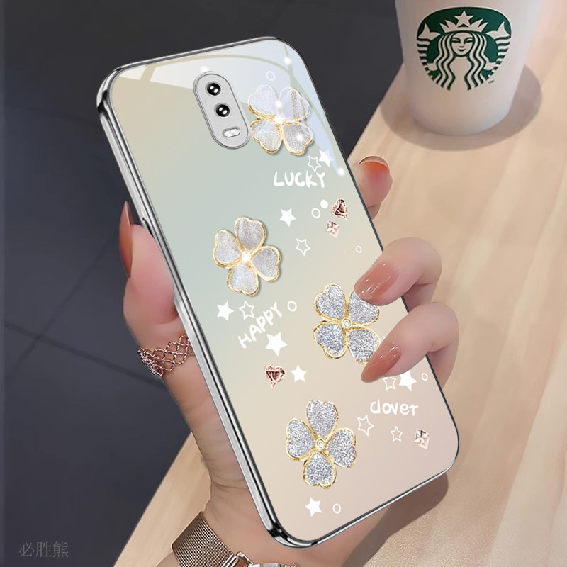 四叶草适用oppor17pro手机壳新款R17保护套防摔R15梦境版磨砂标准版r15x/r11s/r9s高级感plus全包边玻璃壳